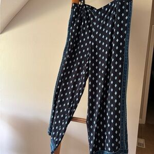 J.Jill cotton print ankle pants size med